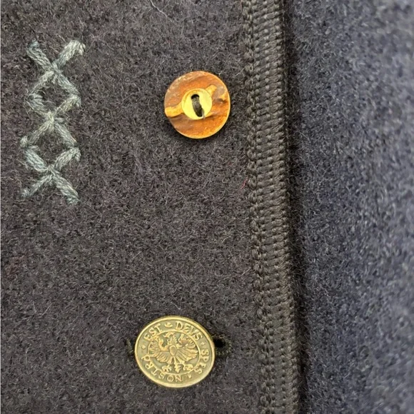 Moser Austria Boiled Wool Trachten Jacket Navy EU 48 Salzburg NWT - Picture 6 of 12